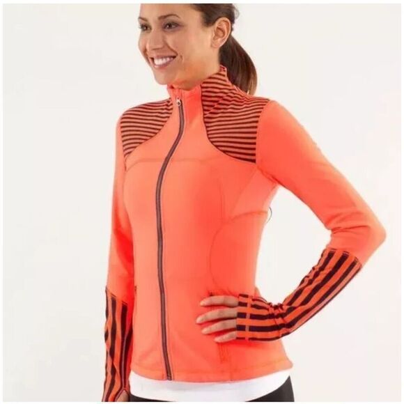 lululemon athletica Jackets & Blazers - Women's Orange Striped Jacket